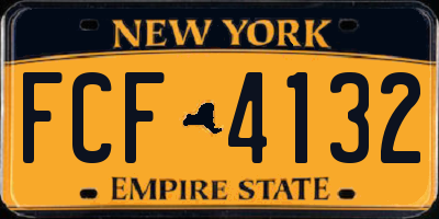 NY license plate FCF4132