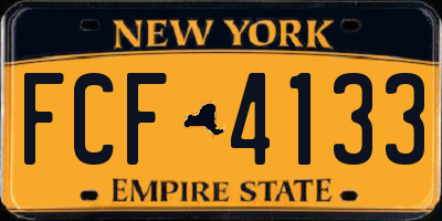 NY license plate FCF4133