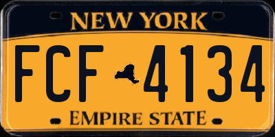 NY license plate FCF4134