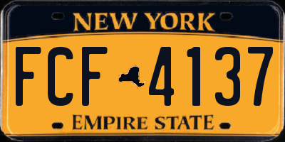 NY license plate FCF4137