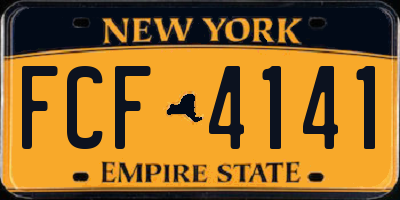 NY license plate FCF4141