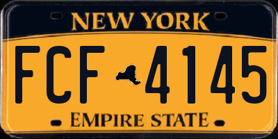 NY license plate FCF4145