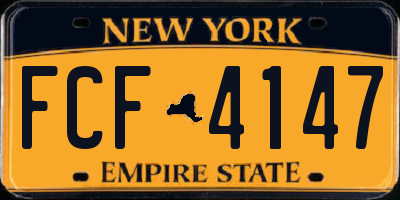 NY license plate FCF4147