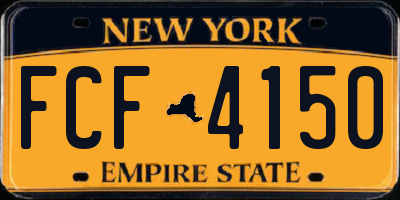 NY license plate FCF4150
