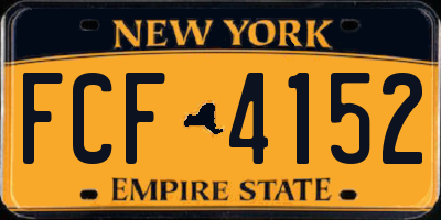 NY license plate FCF4152