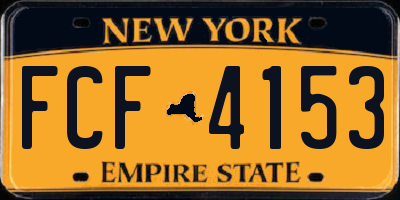 NY license plate FCF4153