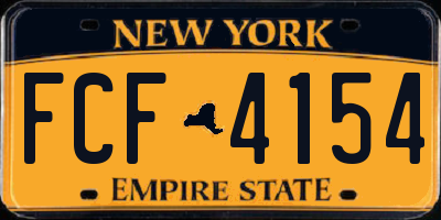 NY license plate FCF4154