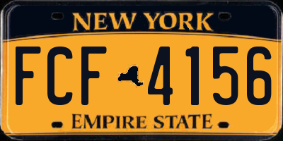 NY license plate FCF4156