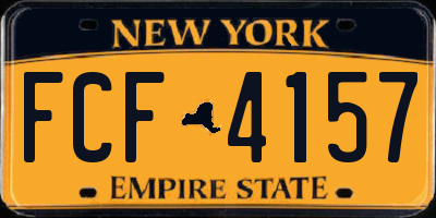NY license plate FCF4157