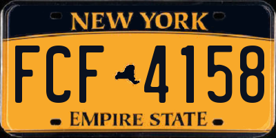 NY license plate FCF4158