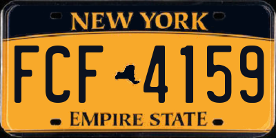 NY license plate FCF4159