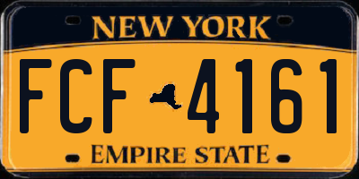 NY license plate FCF4161