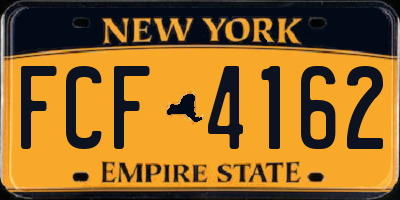 NY license plate FCF4162