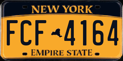 NY license plate FCF4164