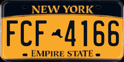NY license plate FCF4166