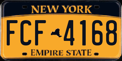 NY license plate FCF4168