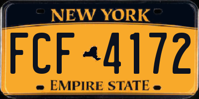 NY license plate FCF4172