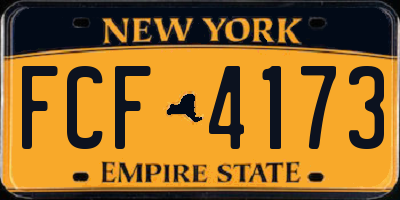 NY license plate FCF4173