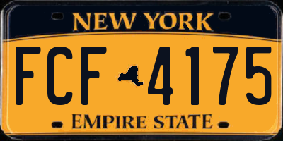 NY license plate FCF4175