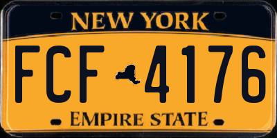 NY license plate FCF4176