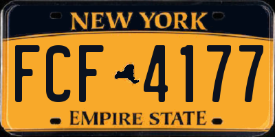 NY license plate FCF4177