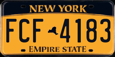 NY license plate FCF4183