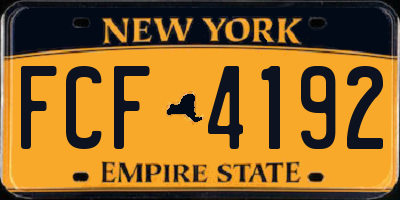 NY license plate FCF4192