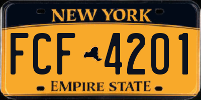 NY license plate FCF4201