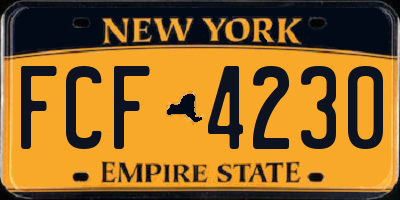 NY license plate FCF4230