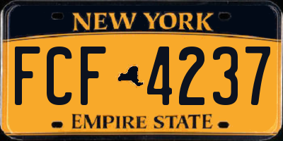 NY license plate FCF4237