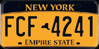 NY license plate FCF4241