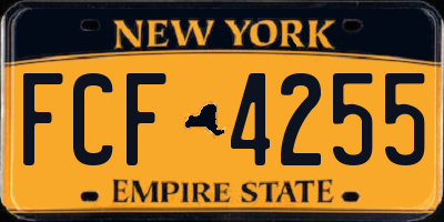 NY license plate FCF4255