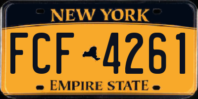 NY license plate FCF4261
