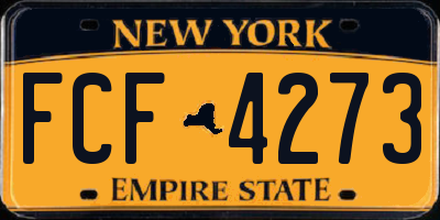 NY license plate FCF4273