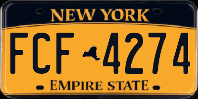 NY license plate FCF4274
