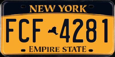 NY license plate FCF4281