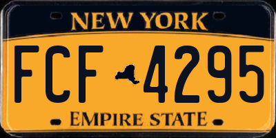 NY license plate FCF4295