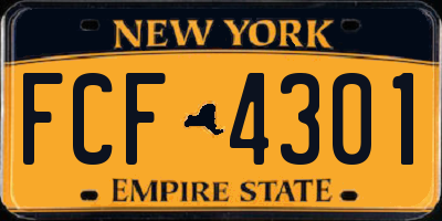 NY license plate FCF4301