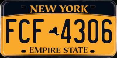 NY license plate FCF4306