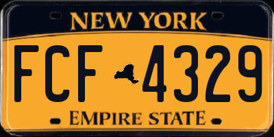 NY license plate FCF4329