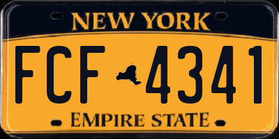 NY license plate FCF4341