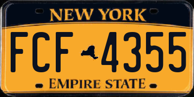 NY license plate FCF4355