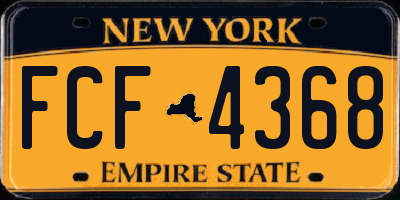 NY license plate FCF4368
