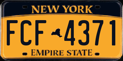 NY license plate FCF4371