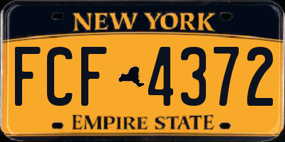 NY license plate FCF4372
