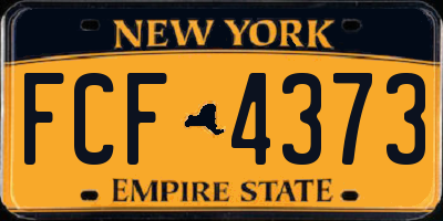 NY license plate FCF4373