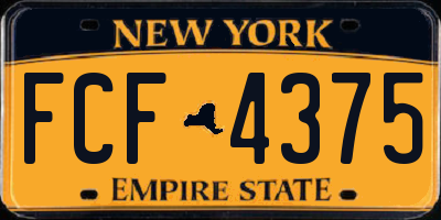 NY license plate FCF4375