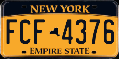 NY license plate FCF4376