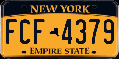 NY license plate FCF4379