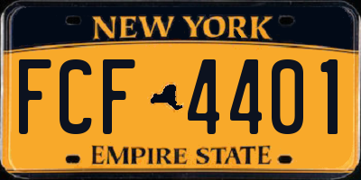 NY license plate FCF4401